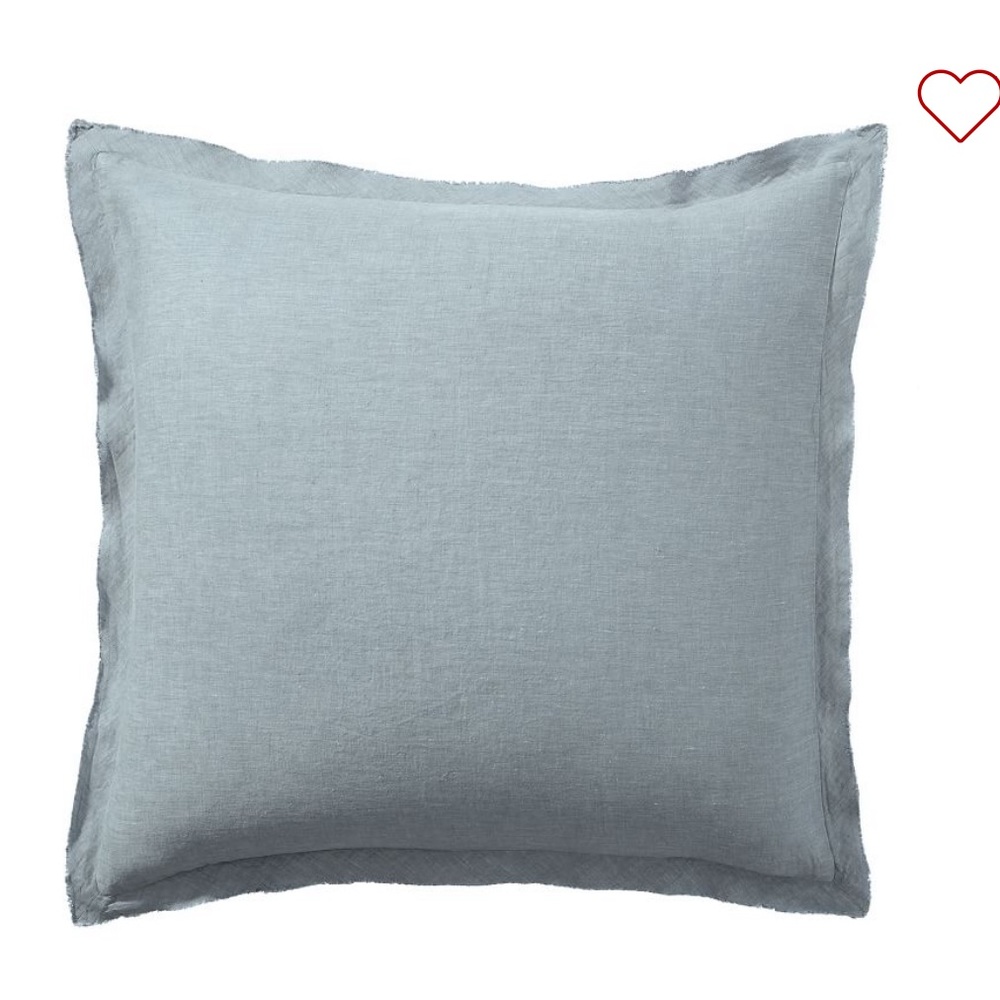 Pottery Barn Belgian Linen Double Flange Euro Shams.  Qty 2